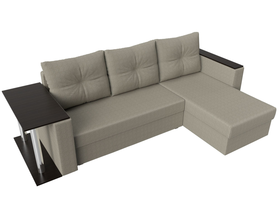 Диваны угловые в гостиную, Угловой диван Атланта правый угол, рогожка Амур