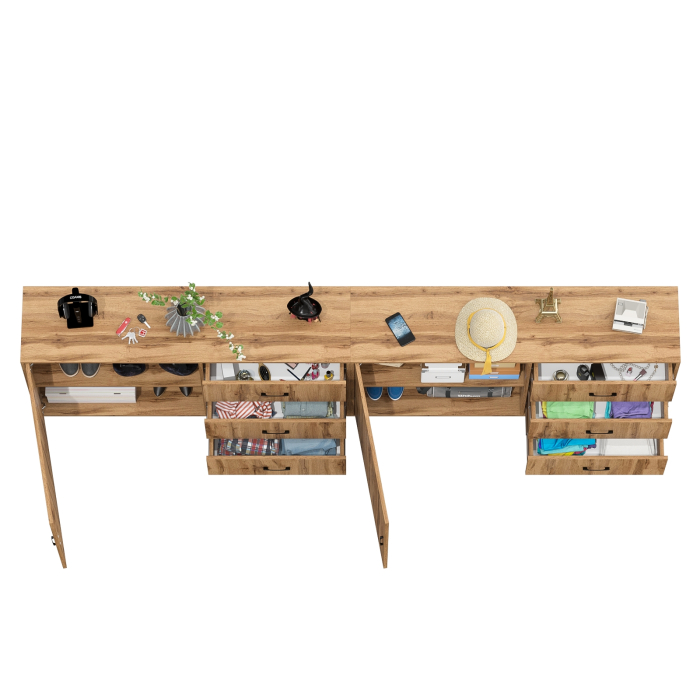 Комоды, Тумба-комод с двумя дверками и шестью ящиками 122-1504