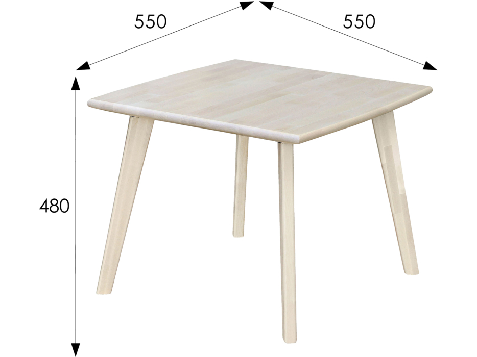 Журнальные столики, Стол журнальный Мебелик Ретро квадратный