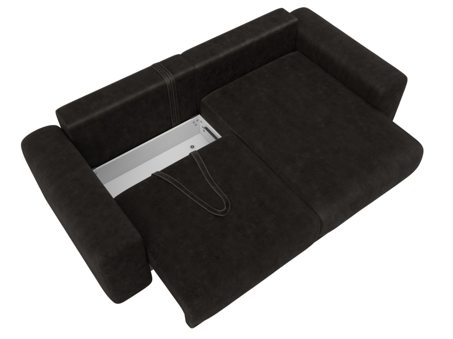 Диваны угловые в гостиную, Диван угловой Лига-056 НПБ угол универсальный, велюр BRUT