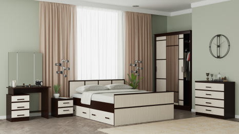 Сакура Кровать на 160 Основание проложки ДСП