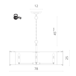 Люстра подвесная OSTIN 8п