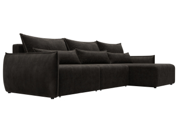 Диван угловой Лига-051 НПБ Лонг угол универсальный, велюр BRUT