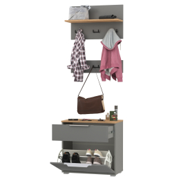 Тумба для обуви с вешалкой и с вешалкой с полкой Октава