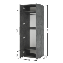 Шкаф для одежды Мелодия МШ-21 90х60