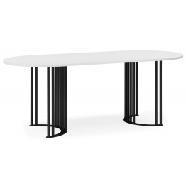 Стол Хьюго О 200 х 90 (черные ноги)