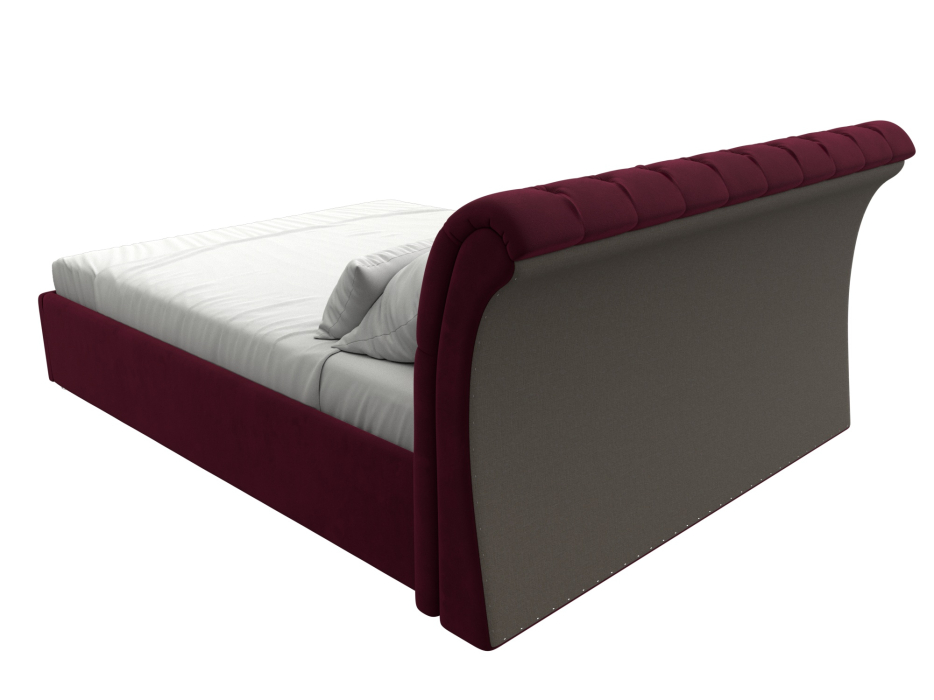Мягкая кровать, Кровать интерьерная Сицилия 160, микровельвет