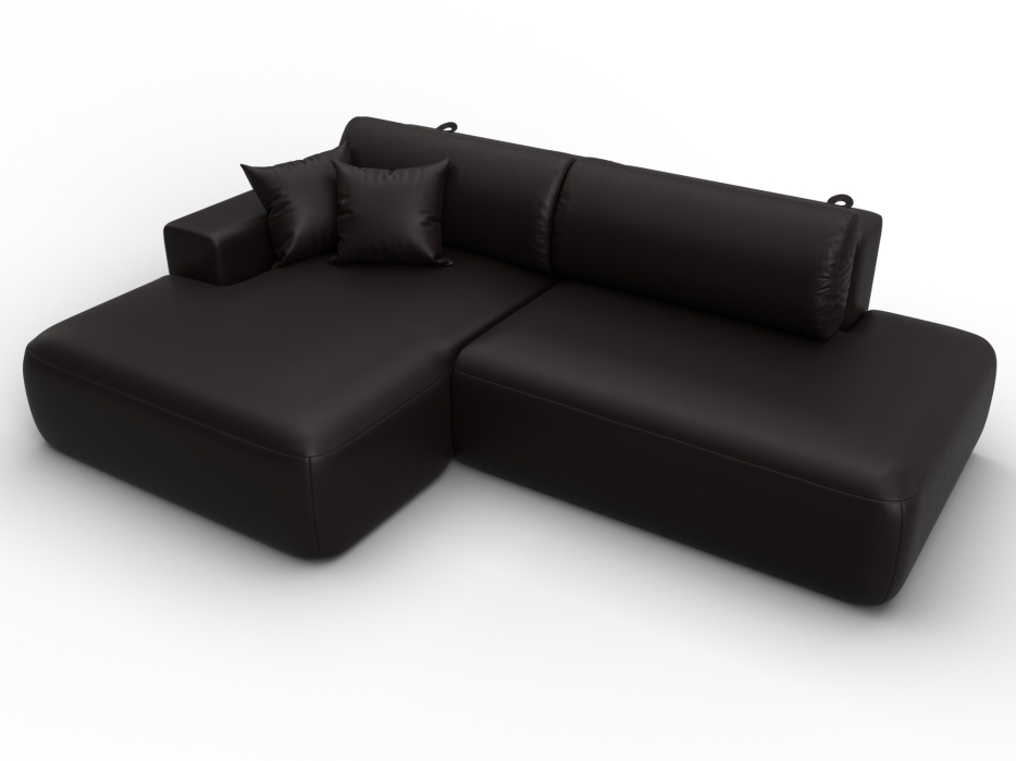 Диваны угловые в гостиную, Диван угловой Лига-036 НПБ Модерн левый угол, экокожа GRIFON