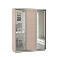 Шкафы-купе, Шкаф-купе Экспресс Медиум (2 зеркала) трио 2400 x 1800 x 600