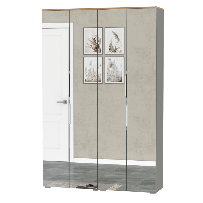 Прихожие, Шкаф для одежды с четырьмя зеркальными дверками Октава