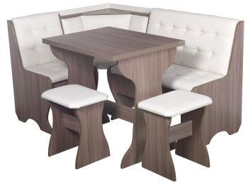 Кухонный уголок Стиль 1Л (со столом СТ3) Ясень шимо темный / экокожа