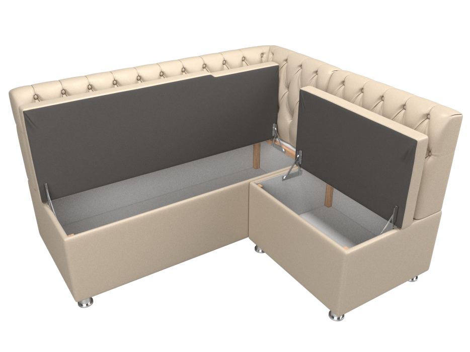 Диваны угловые кухонные, Кухонный угловой диван Мирта правый угол, экокожа