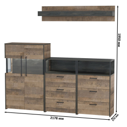 Набор мебели в гостиную с подсветкой серии Трувор № 9