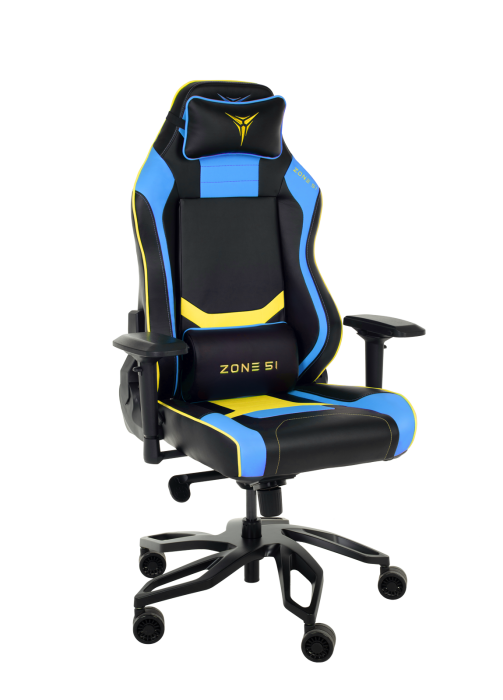 Для офиса и дома, Кресло компьютерное игровое ZONE 51 Cyberpunk (Синий)