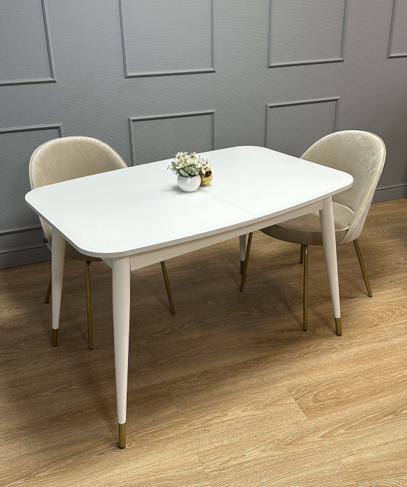 Обеденные столы, Стол Kenner 1300K раздвижной, стекло сатин