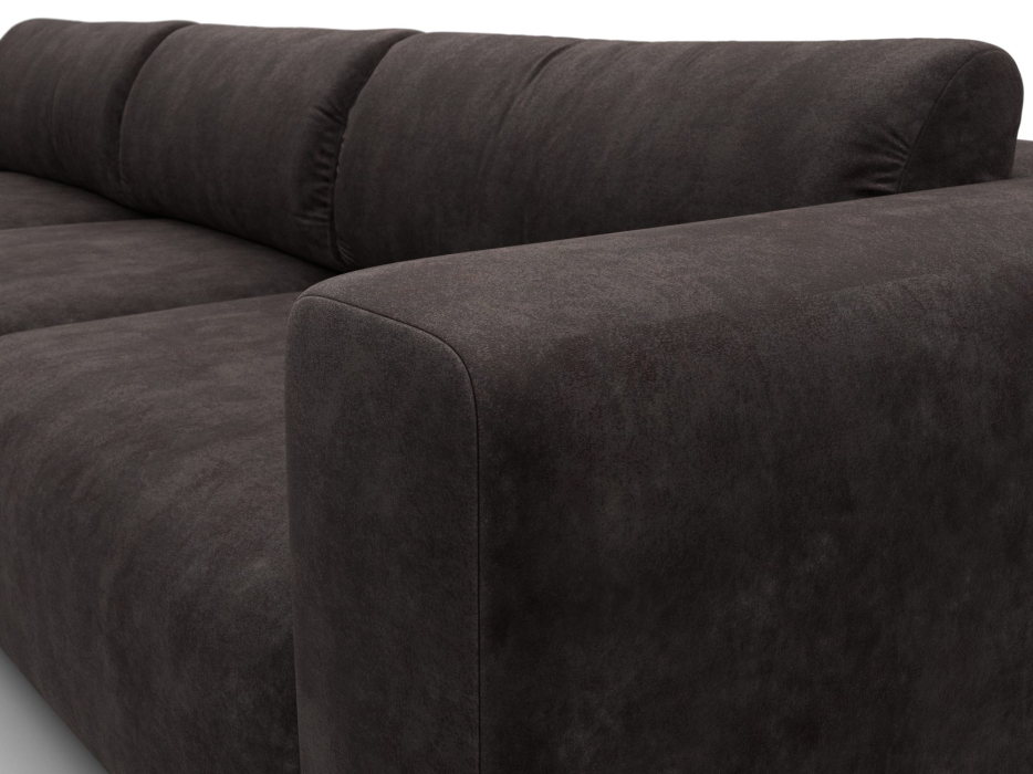 Диваны угловые в гостиную, Диван угловой Лига-066 НПБ Лонг угол левый, велюр BRUT