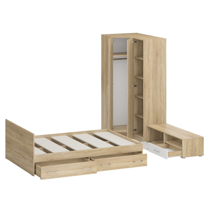 Спальные гарнитуры, Мебель для спальни Стандарт № 4 с кроватью 1400 с ящиками