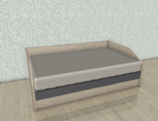 Кровати 120х200, Модульная система Карина Кровать КР-119 Гикори Джексон светлый