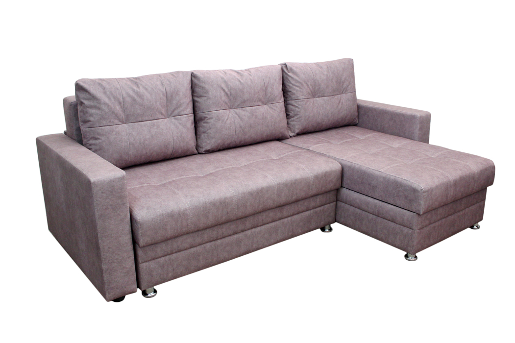 Диваны угловые в гостиную, Угловой диван Гамбург велюр дюна стоун