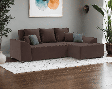 Диваны угловые в гостиную, Диван Каскад Правый угол (Велюр)