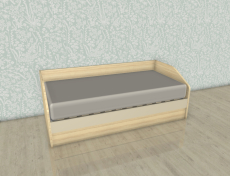 Кровати 90х190, Модульная система Карина Кровать КР-118 Ясень Асахи