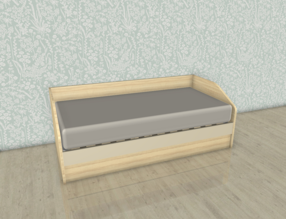 Кровати 90х190, Модульная система Карина Кровать КР-118 Ясень Асахи