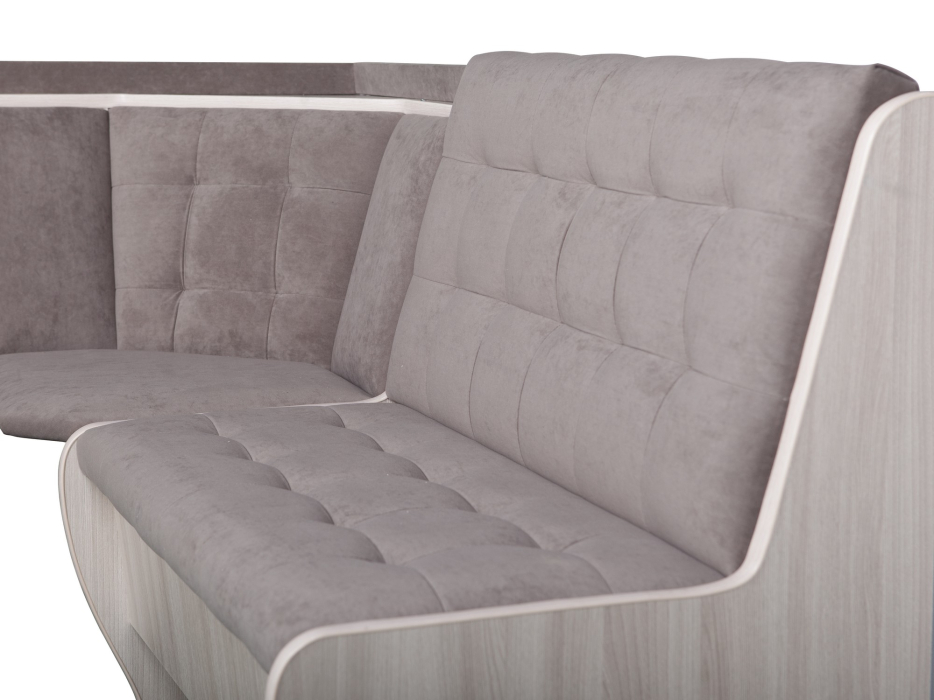 Кухонные уголки, Кухонный уголок Стиль 1Л (со столом СТ4) Ясень шимо светлый / велюр