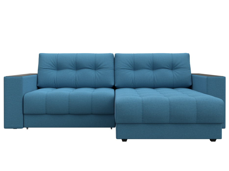 Дизайнерские диваны для гостиной, Диван угловой с декором Лига-049 НПБ, рогожка Амур