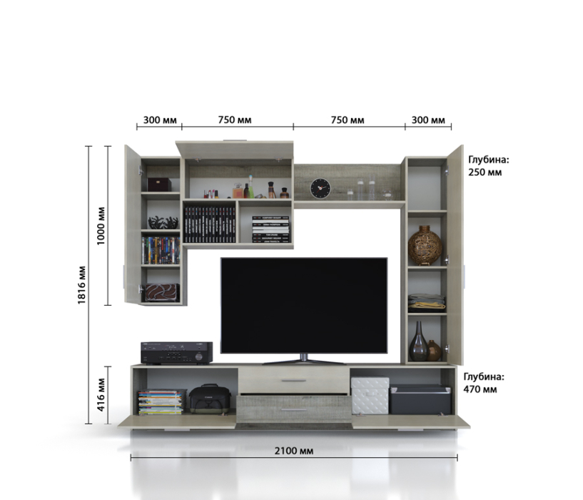 Стенки для гостиной, Луиза стенка