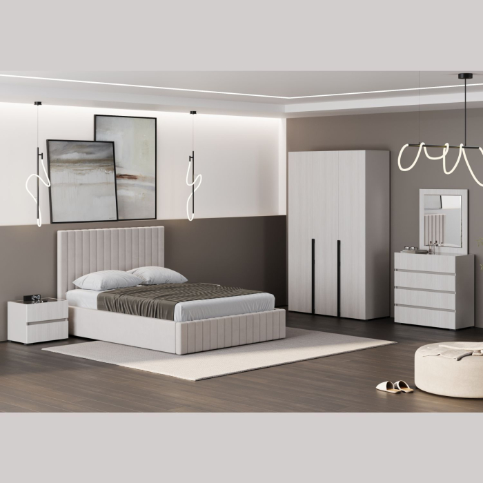 Мягкая кровать, Кровать односпальная Болонья велюр с ПМ 90х200 см