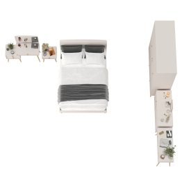 Спальный гарнитур из ДСП Афина кровать 1400