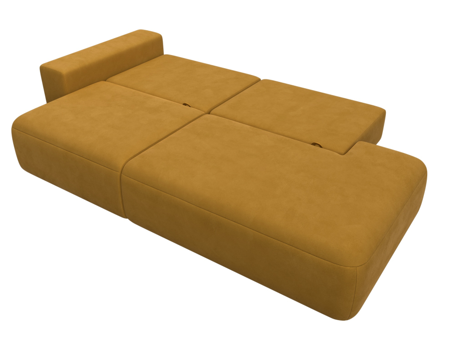 Диваны еврокнижки, Диван прямой Лига-036 НПБ Модерн подлокотник слева, велюр BRUT