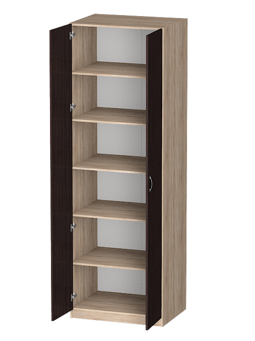 Для одежды, Распашной шкаф Лайф с полками 80*60*240 Дуб сонома