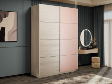 Шкафы-купе 2-х дверные, Шкаф-купе Прайм 2-х дверный ДСП/Стекло пудра/Доводчики 120х57х230