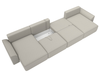 Диван п-образный Лига-048 НПБ лонг, рогожка Амур