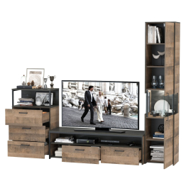 Стенка для гостиной с подсветкой Трувор № 24