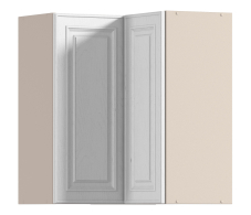 , Регина РПУР-60 Полка угловая с фасадом Песочный/МДФ Классика белый