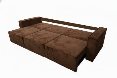 Диван-кровать Лофт 3-х модульный, плюш , с/м 145х266