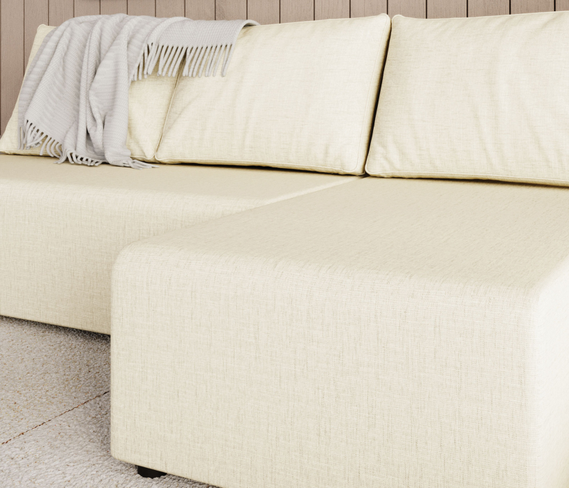 Диваны угловые в гостиную, Угловой диван-кровать Комо, рогожка