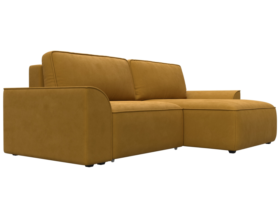 Диваны угловые в гостиную, Диван угловой Лига-048 НПБ, велюр BRUT