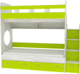 Двухъярусная кровать Юниор 1 80x160, Винтерберг