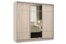 Шкафы-купе 3-х дверные, Шкаф-купе Премьер Лайт 64 (08;11;08) трехдверный