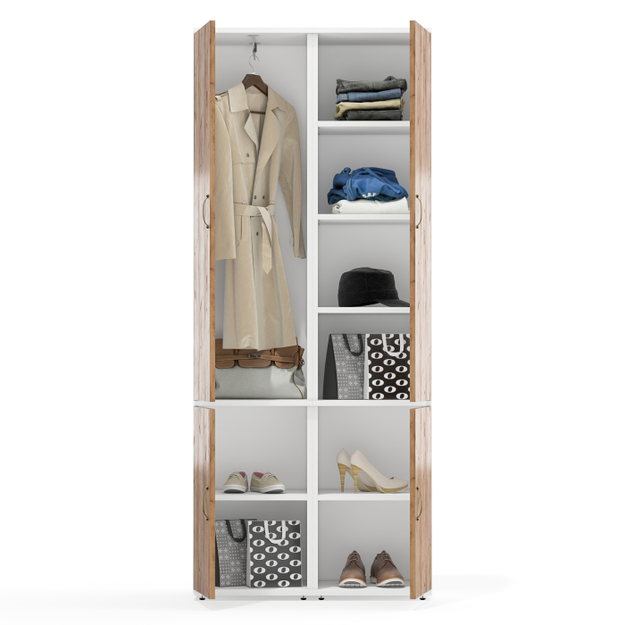 Шкафы распашные, Пенал с пятью полками за дверками и пенал 21Б Лидер-8