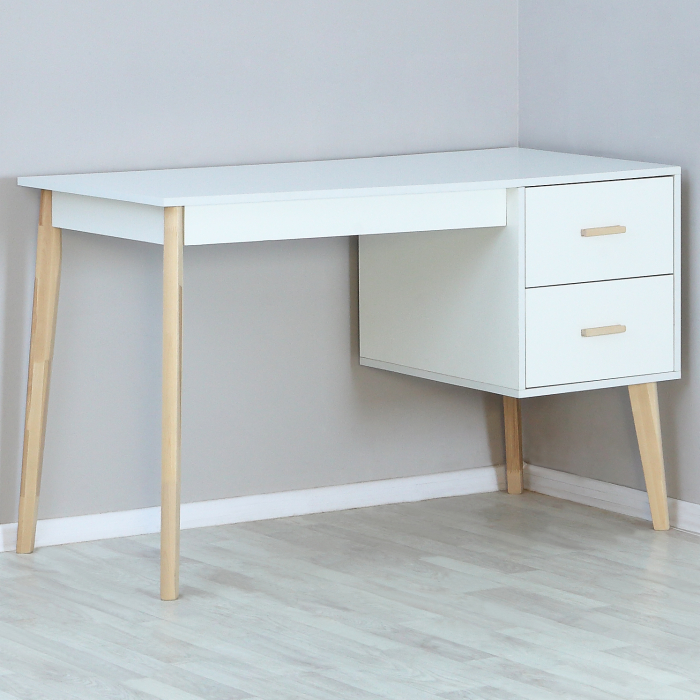 Прямые, Стол письменный с тумбой Скандик