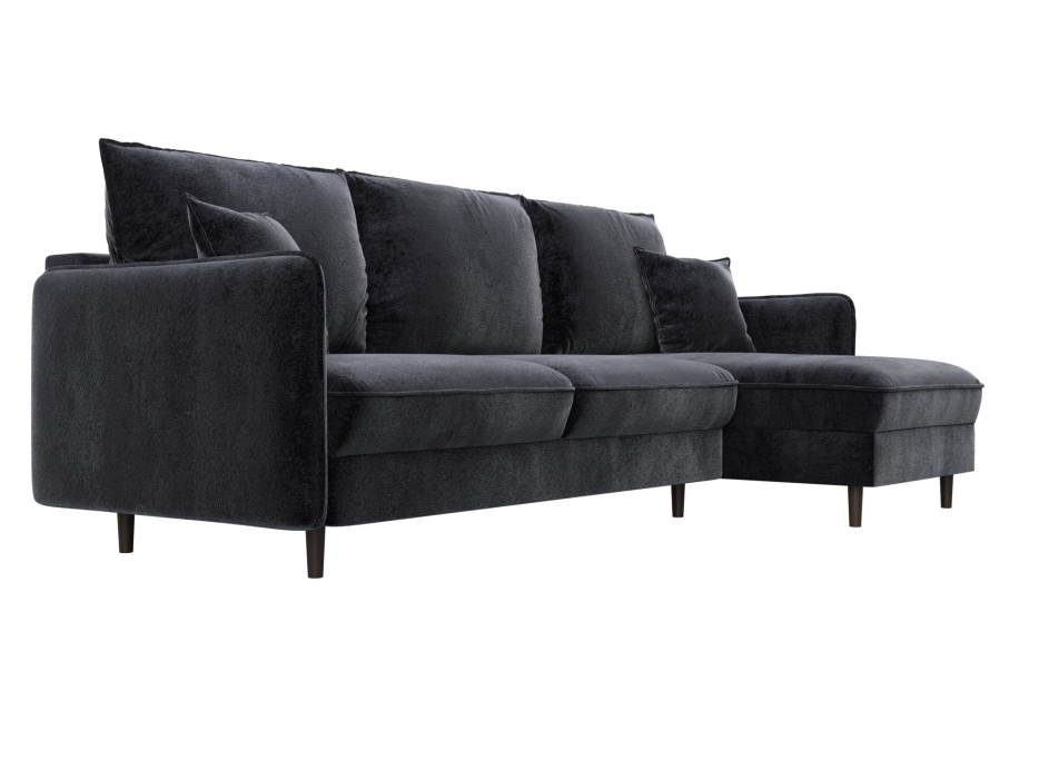 Диваны угловые в гостиную, Диван угловой Лига-064 НПБ угол универсальный, велюр TOWER