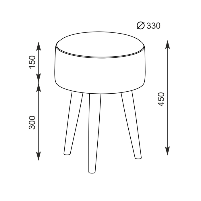 Банкетки, Круглая банкетка на трёх ножках Юна 6-5132