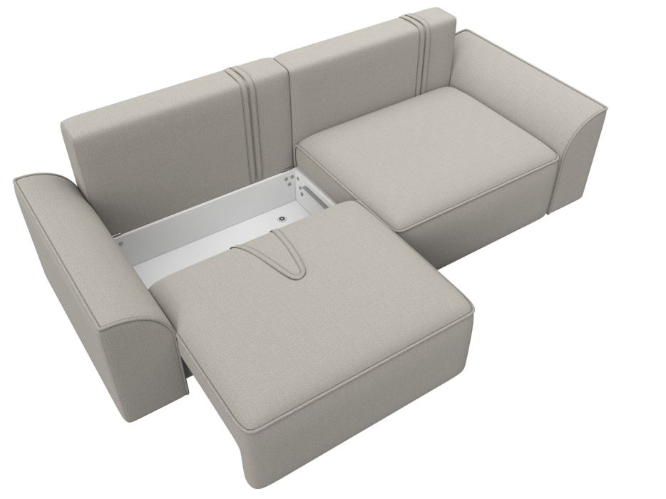 Диваны еврокнижки, Диван прямой Лига-048 НПБ, рогожка Амур