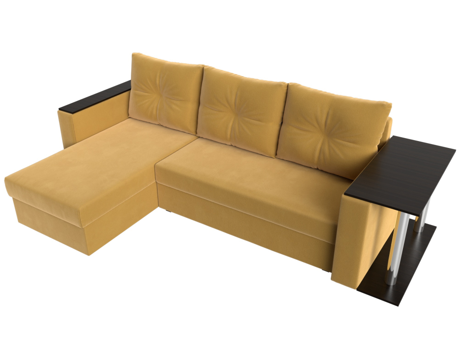 Диваны угловые в гостиную, Угловой диван Атланта левый угол, микровельвет