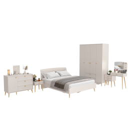 Спальный гарнитур Афина в цвете кашемир серый с кроватью на 1600 двуспальной