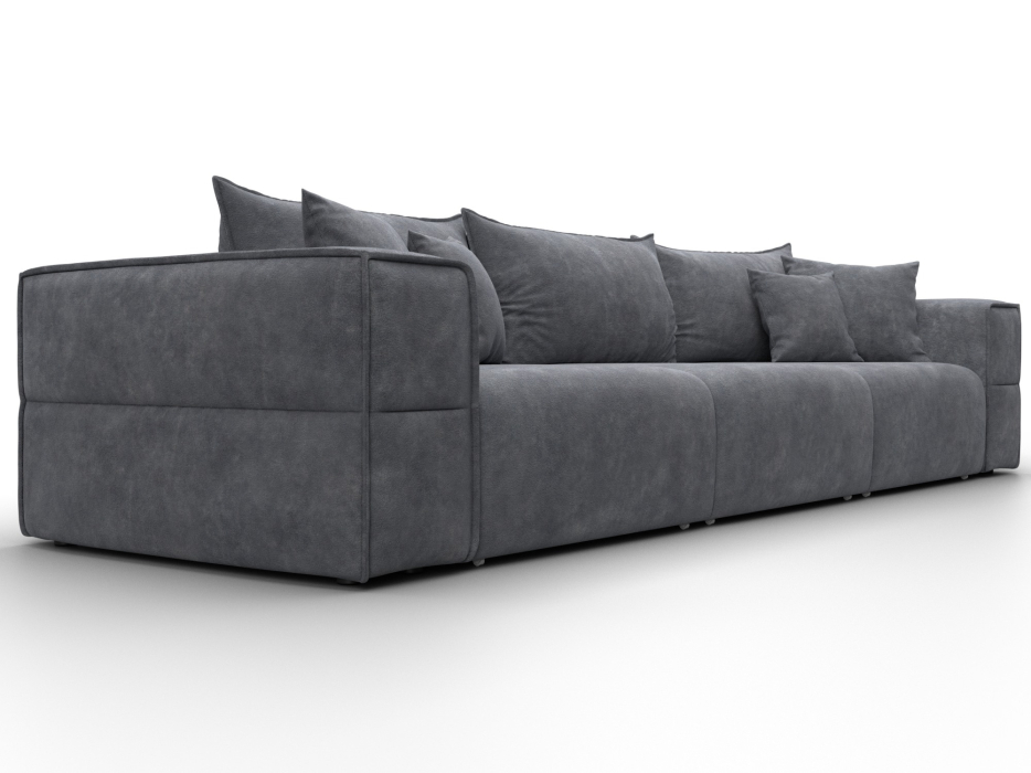 Диваны еврокнижки, Диван прямой Лига-058 НПБ Лонг, велюр BRUT